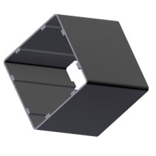Aluminum telescopic profile for 90x90mm groove 8mm - 1000mm